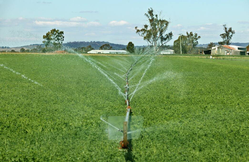 The aluminium pipe involved is believed to be similar to the pipes that connect to form this irrigation system. Photo: Robert Rough RNR