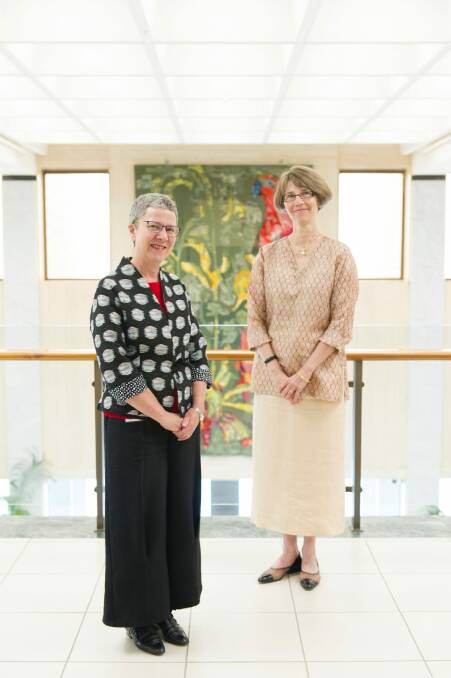 Director-General Anne-Marie Schwirtlich, and her newly announced replacement Marie-Louise Ayres (left). Photo: Jay Cronan