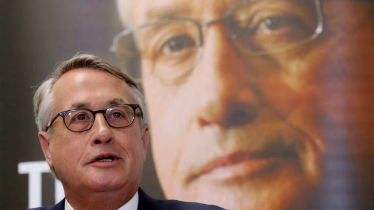 Former treasurer Wayne Swan launches his book <i>The Good Fight</i> before his address to the National Press Club. Photo: Andrew Meares