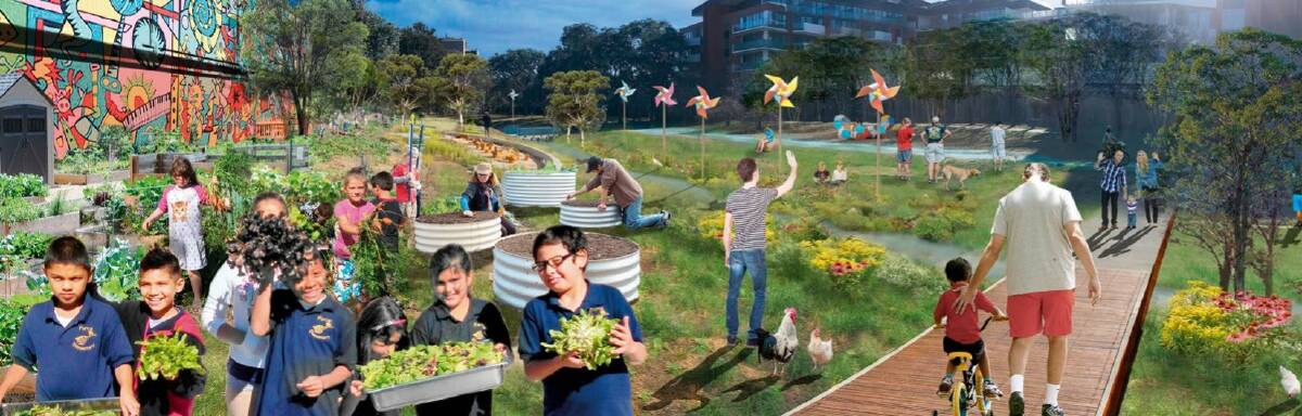 Sullivans Creek reserve would be transformed into a vibrant public space under the new plan  Photo: City Renewal Authority