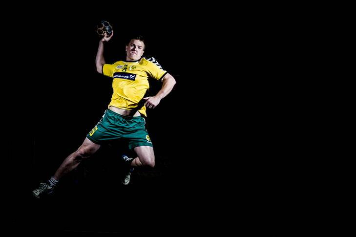 Callum Mouncey has been selected for the Australian handball team. Photo: ROHAN THOMSON