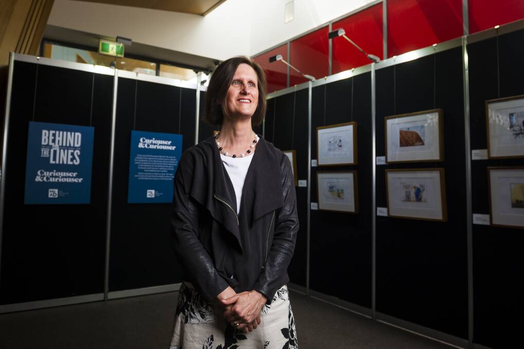 Senior Historian at the Museum of Australian Democracy and curator of <i>Behind the Lines 2018</i> Libby Stewart. Photo: Dion Georgopoulos Photo: Dion Georgopoulos