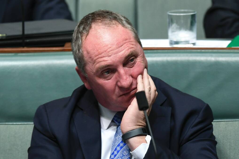 Barnaby Joyce's former position as parliamentary leader of the federal National Party meant that he was a major political figure - the Deputy Prime Minister in point of fact. Photo: AAP