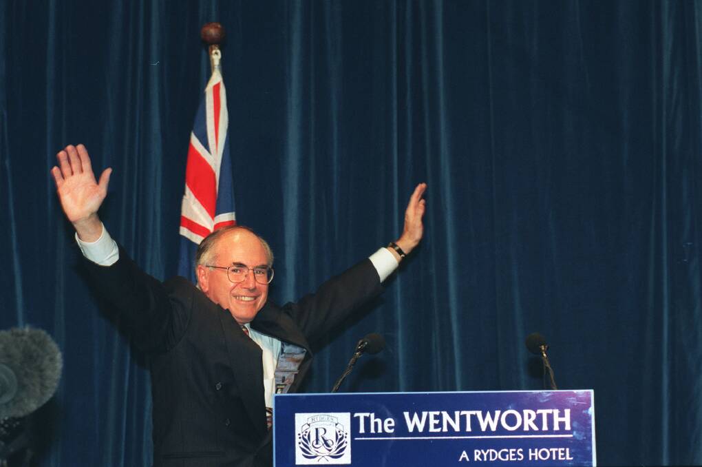 John Howard won the 1996 election on slogans such as "Enough is enough" and "For all of us" Photo: Kylie Melinda Smith