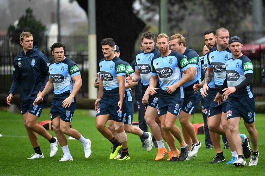 Brad Fittler's new-look Blues train in Sydney this week. Photo: AAP
