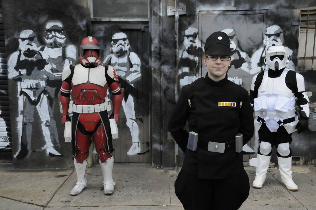 501st Legion Southern Cross Garrison members preparing for Star Wars day on May the fourth. Photo: Kimberley Granger
