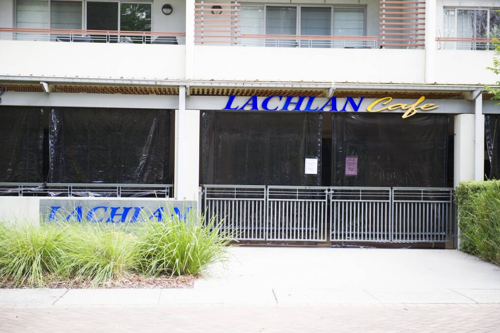 The Lachlan Cafe in Barton has closed without explanation. Photo: Dion Georgopoulos