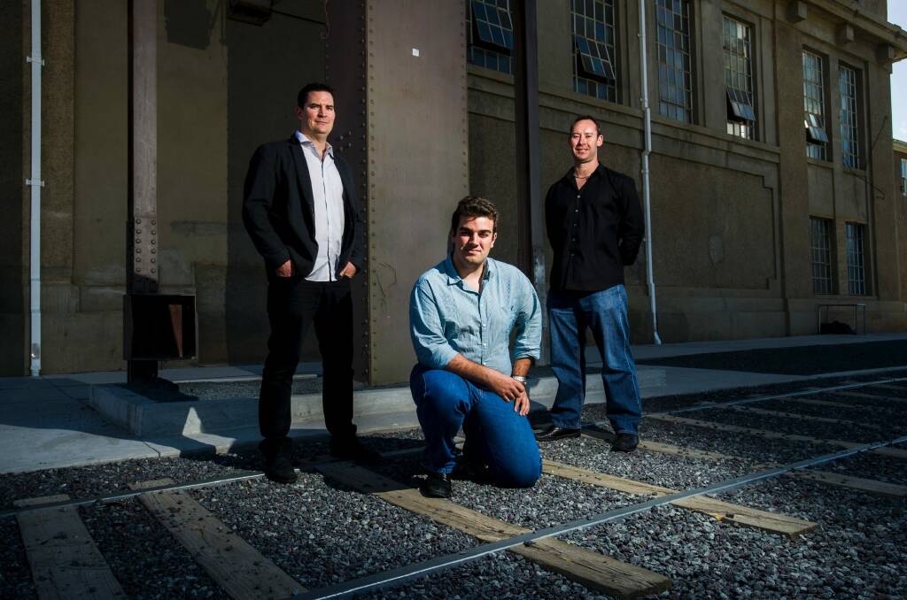 Candidates for the Bullet Train for Canberra Party in 2012, from left, Tim Bohm, Chris Bucknell and Mark Erwood. Photo: Rohan Thomson