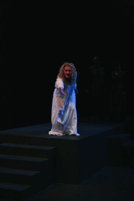 Jenna Roberts plays Lady Macbeth in Canberra Rep's <I>Macbeth</I>.  Photo: Helen Drum