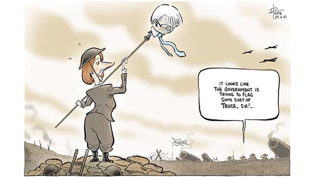 The Canberra Times editorial cartoon for June 25, 2010. Photo: David Pope