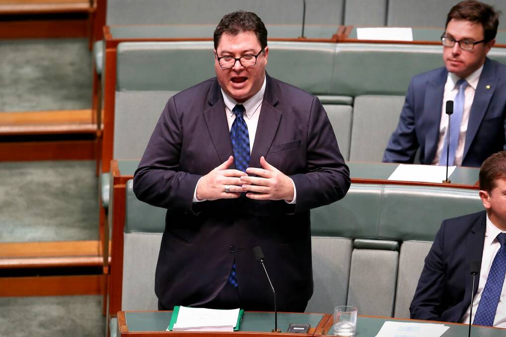 Nationals MP George Christensen has defended attending a Q Society event. Photo: Alex Ellinghausen