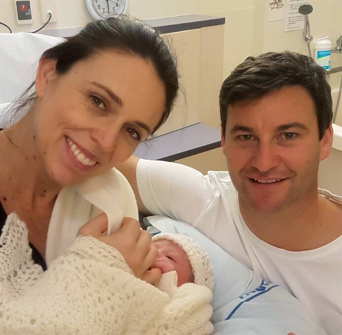New Zealand PM Jacinda Ardern and her partner Clarke Gayford announced their daughter's arrival on Instagram. Photo: AP
