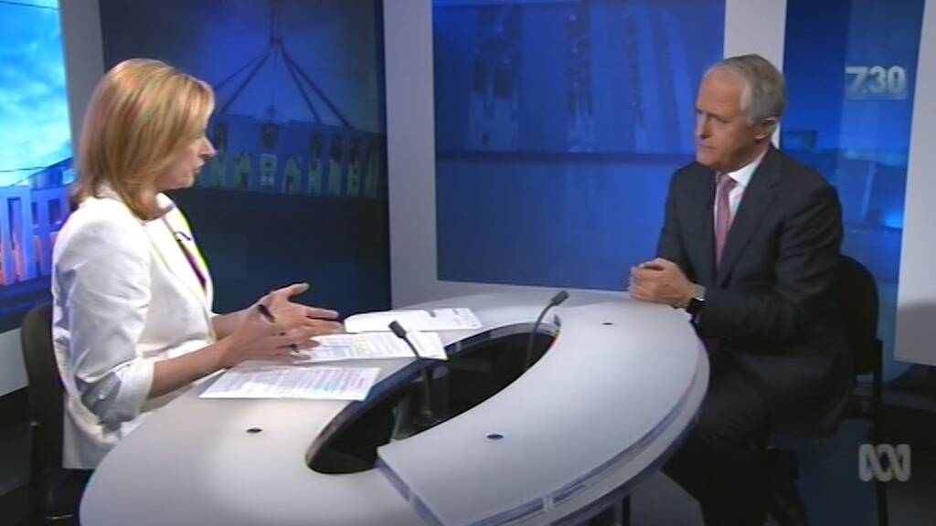 Malcolm Turnbull tore up the China strategy script that had been written for him when the ABC’s Leigh Sales asked him about ‘‘the greatest threat to global security’’. Photo:    