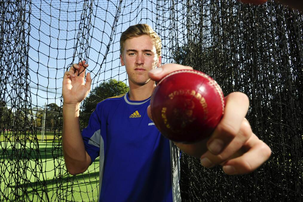 Ben Taylor will juggle school exams with the start of the cricket season. Photo: Melissa Adams