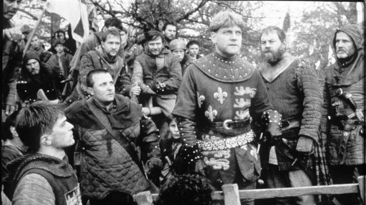 His way: Kenneth Branagh, third from right, in "Henry V". Photo: Supplied