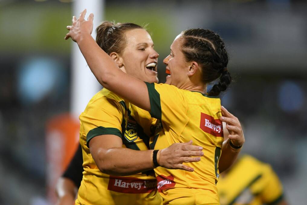 Leading the charge: Renae Kunst (left) will co-captain the Jillaroos on Saturday. Photo: AAP