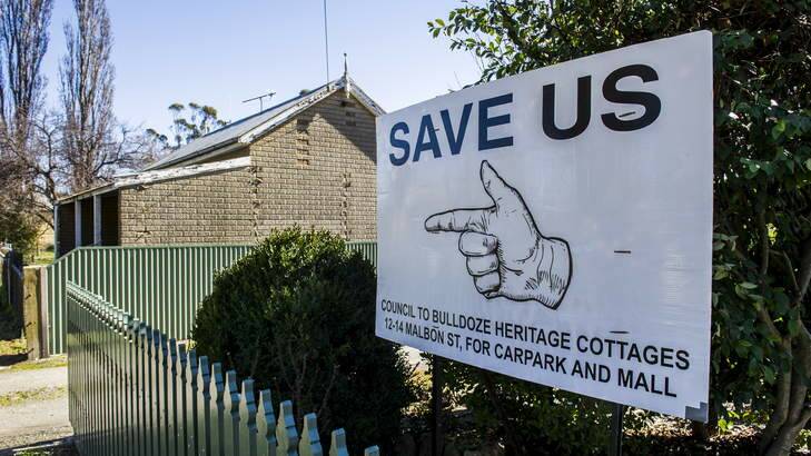 Signage in Bungendore, part of a campaign to stop the development of a large supermarket in the town. Photo: Rohan Thomson