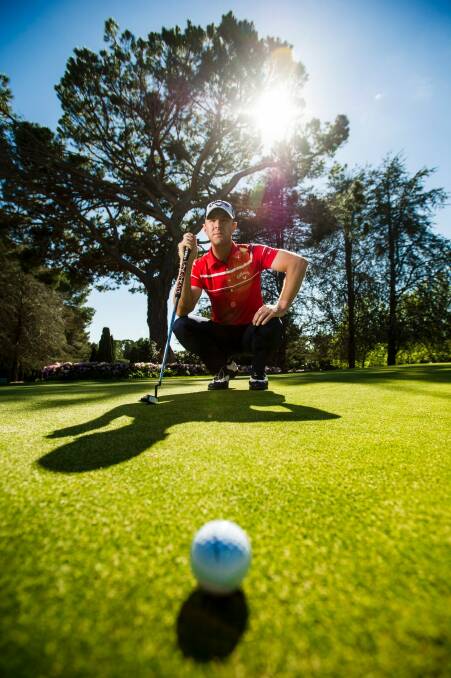 Canberra 's Brendan Jones will use an old set of clubs on the Japan Golf Tour. Photo: Jay Cronan 