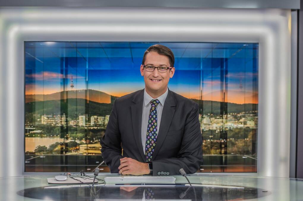 Dan Bourchier  is replacing Virginia Haussegger, presenting the ABC TV news in Canberra from Monday to Thursday. Craig Allen will present Friday to Sunday. Photo: Karleen Minney