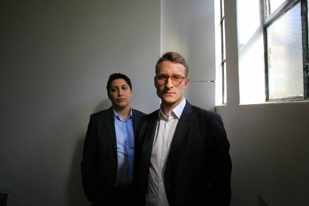 Sam McLean, right, pictured with the GetUp! former national director Simon Sheikh. Photo: Tamara Dean