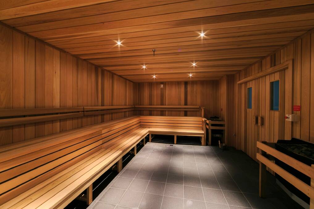 The sauna at Geocon's new Tuggeranong development, Southport. Photo: Developing Agents