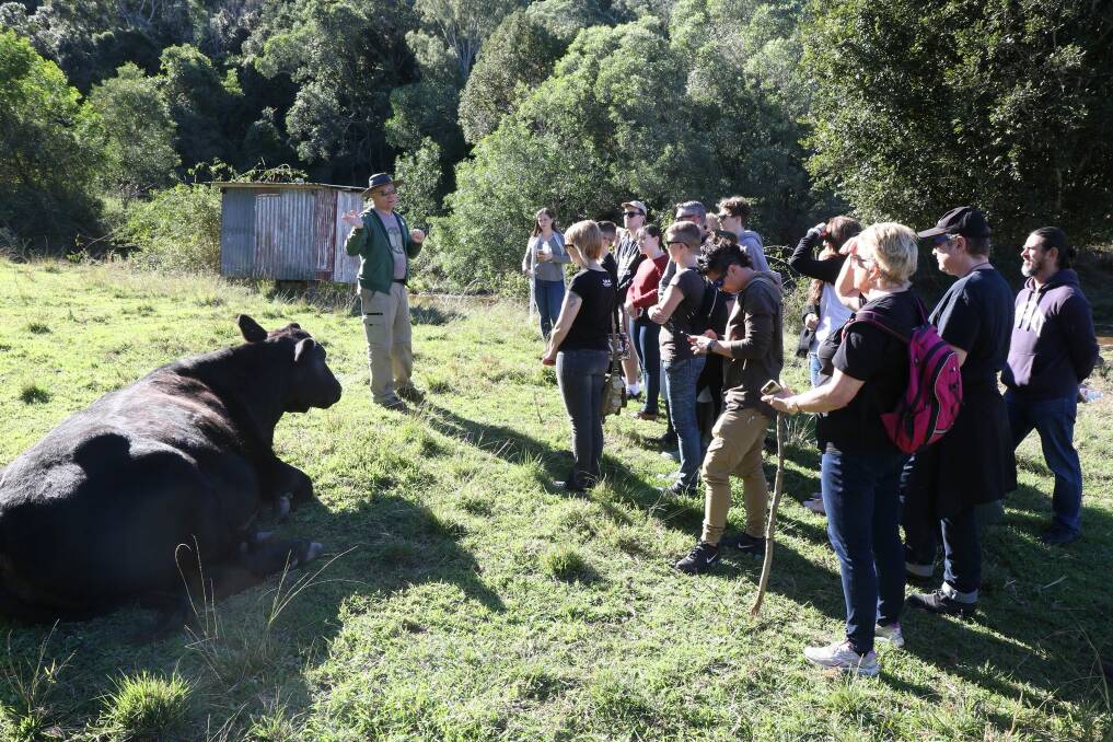 Visitors are given a tour of the sanctuary on Sunday. Photo: Supplied