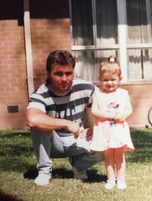 Anthony Caristo in 1994 with his daughter, Carley, who is now 27. The photo was supplied by his family.