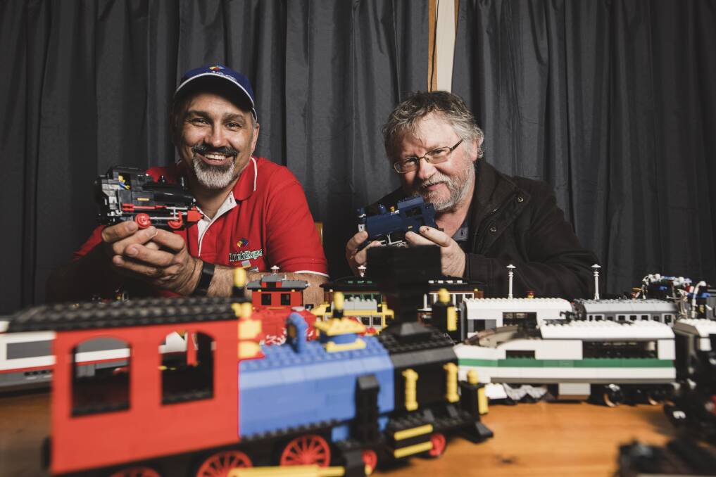 The Lego Brick Expo is on again. Enthusiasts Bruce Abdilla and Russell Kirkpatrick will be exhibiting. Photo: Jamila Toderas