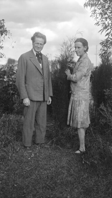The couple in 1930 in the garden of their home. Photo: National Library of Australia