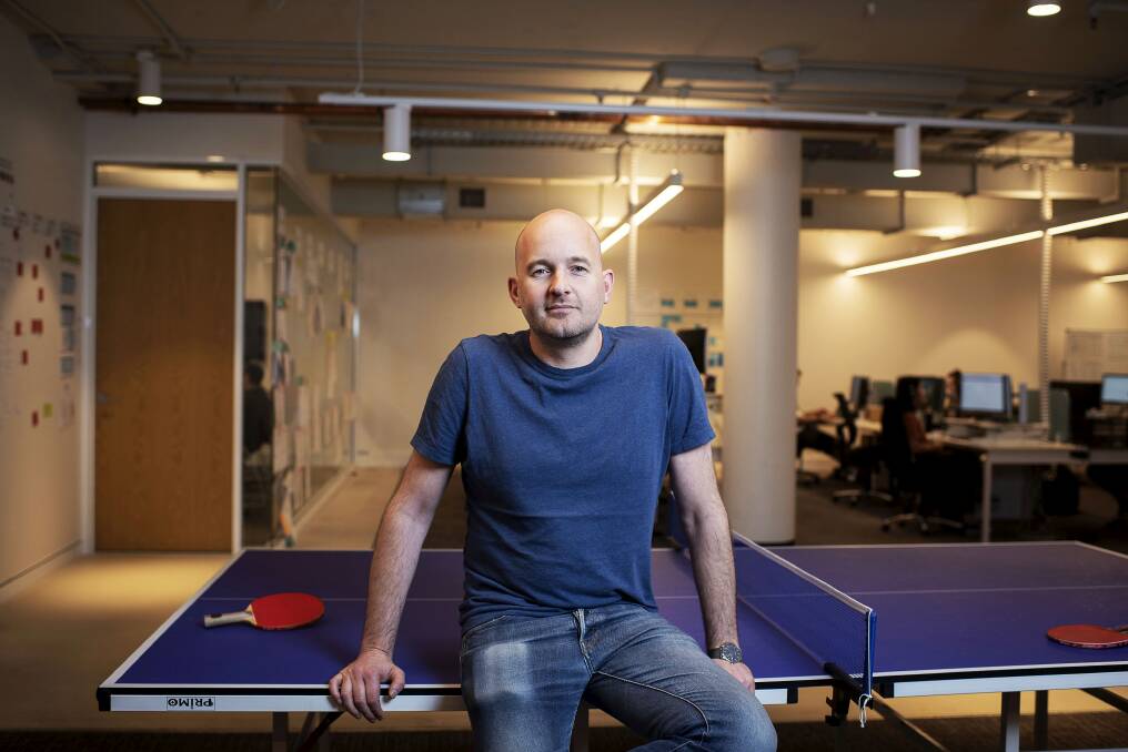 Vincent Turner, the founder and chief innovation officer of Uno Home Loan, chose Surry Hills for his start-up company.  Photo: Christopher Pearce