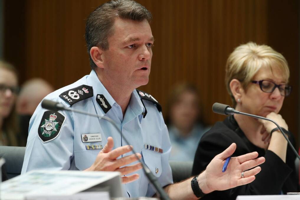 Federal police commissioner Andrew Colvin has bristled at criticism of his agency this week. Photo: Andrew Meares
