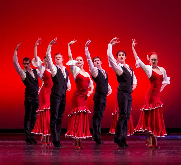 Dancers from the Australian Ballet School in 'Alegrias'.  Photo: Sergey Konstantinov