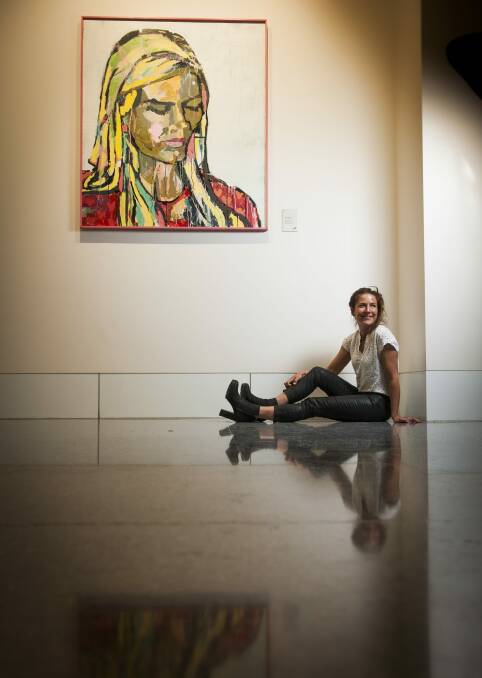 Zoe Young says her portrait of Torah Bright reflects the drive that propels young athletes. Photo: Elesa Kurtz