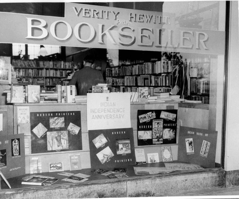 Inside the Verity Hewitt shop in 1938, its opening year. Above Leo’s Café in the Sydney Building, it stocked prints and artifacts as well as books.
 Photo: Supplied