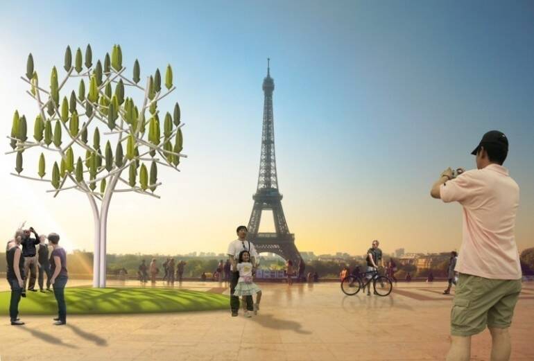 The future of green power? The French Wind Tree, a tree-shaped turbine.