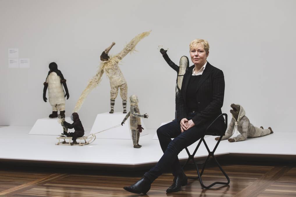 Linde Ivimey honours Australian scientists in the Antarctic using bones, feathers, skins and furs.  Photo: Jamila Toderas