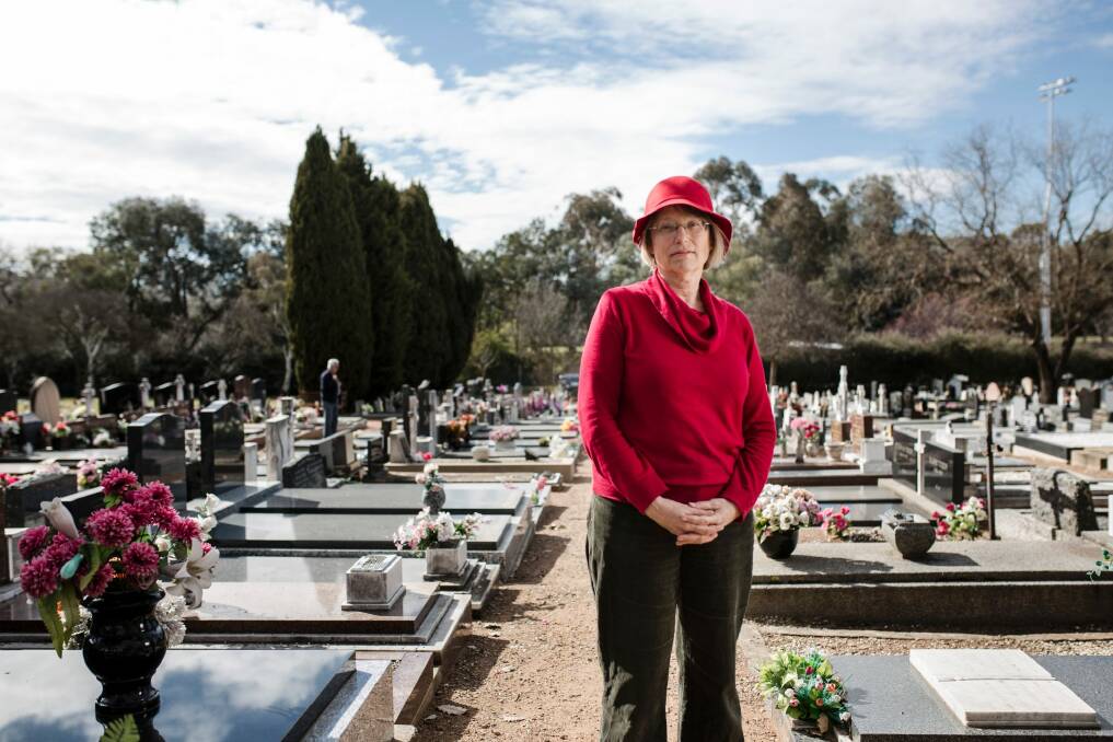 Greens MLA and former cemeteries board head Caroline Le Coutuer says allowing natural burials could be a way of extending the life of the Woden cemetery. Photo: Jamila Toderas