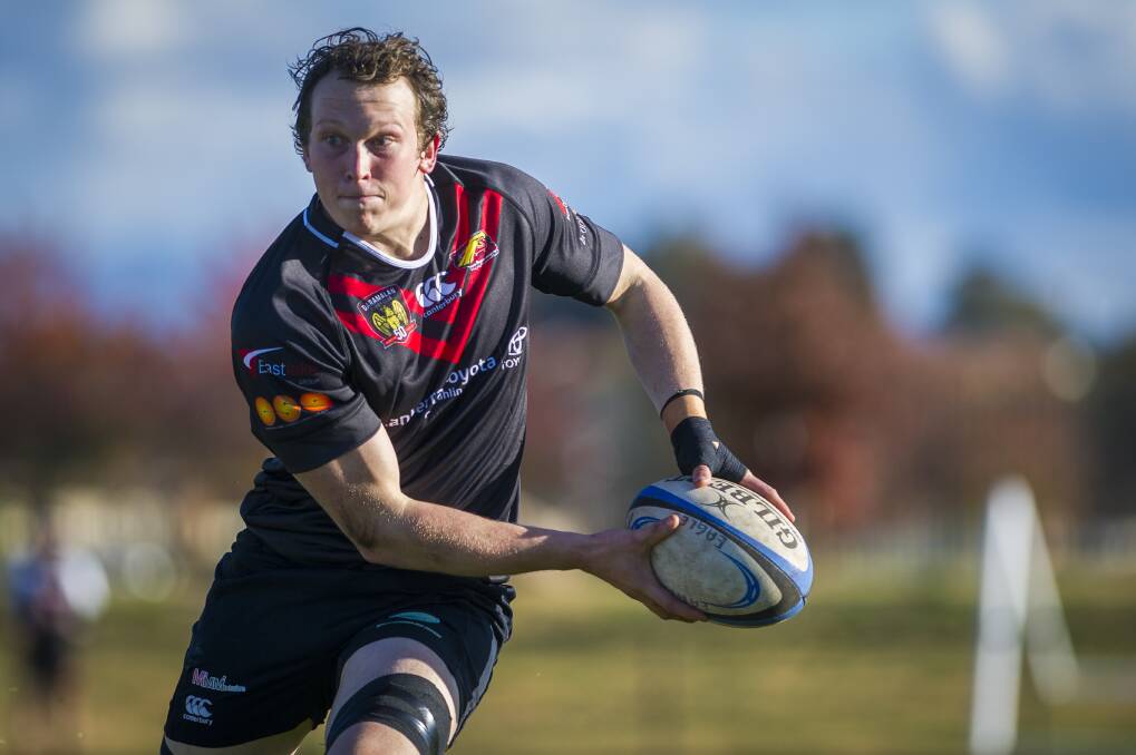 Gungahlin lock Jake Helgesen was a joint-winner of the Canberra rugby best and fairest award. Photo: Dion Georgopoulos