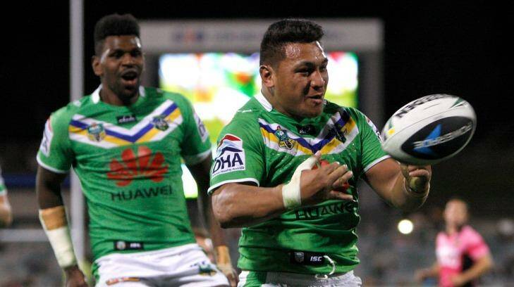 Josh Papalii is happy to be at Canberra, not Parramatta. Photo: Getty Images