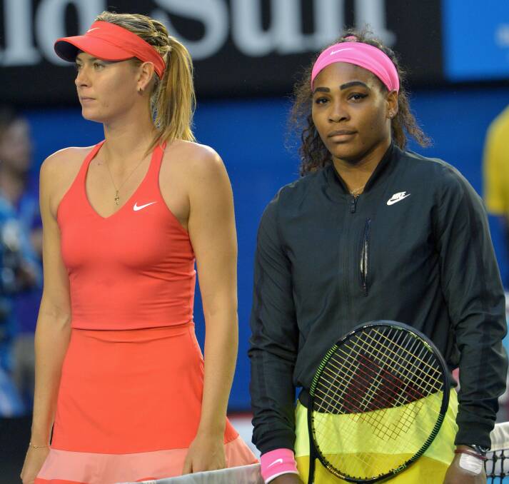 Maria Sharapova suggested in her autobiography that Serena Williams was traumatised and still driven by her loss to the Russian at Wimbledon in 2004. Photo: Photographic