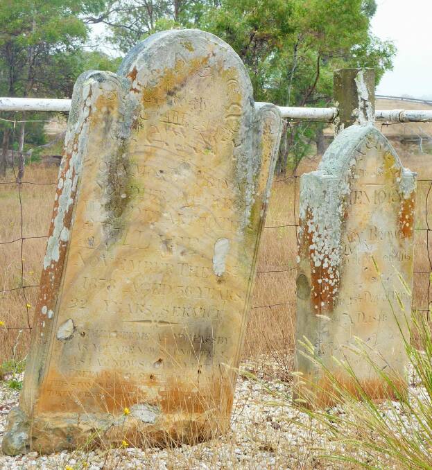 Two lonely gravestones at the Towrang Stockade. Photo: Tim the Yowie Man