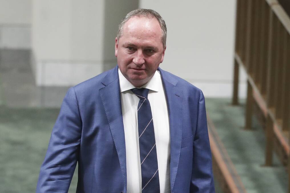 Nationals MP Barnaby Joyce on the comeback trail. Photo: Alex Ellinghausen