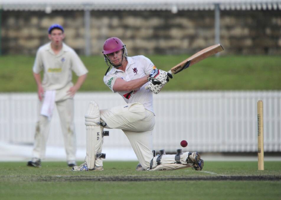 Adam Hewitt saved the day for Wests UC with a six. Photo: Melissa Adams