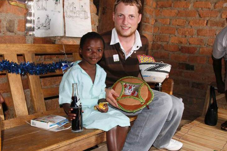 Stewart Orme, pictured here on a visit to his sponsor child, posted online in November 2009. Photo: via Facebook