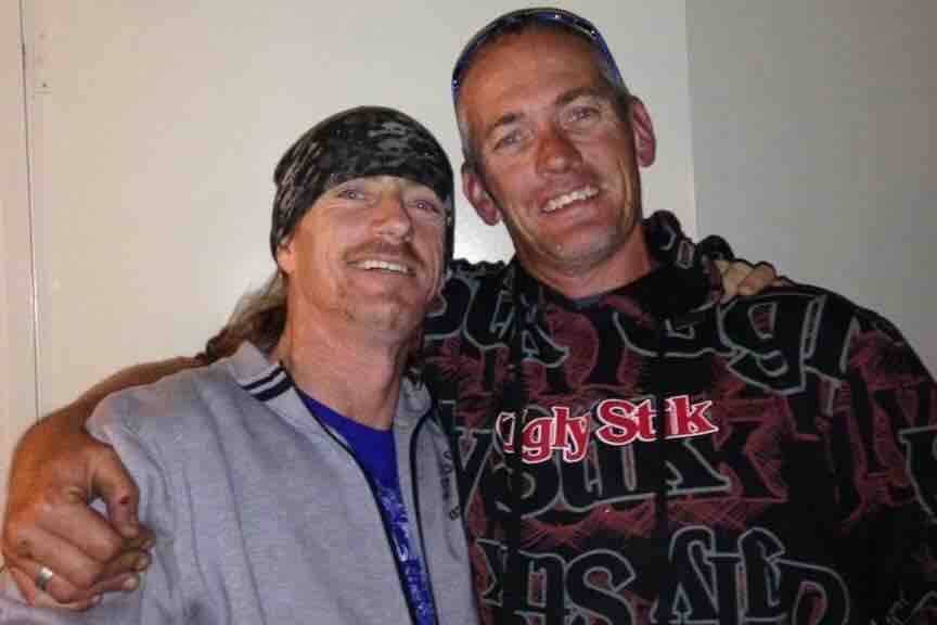 Adrian Hogg, 47, left, with his brother Mark. Photo: GoFundMe