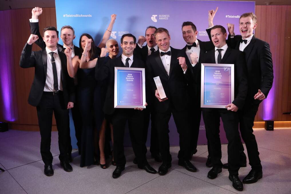 2018 Telstra Queensland Business of the Year HeliMods at the W Hotel on Thursday night. Photo: Telstra
