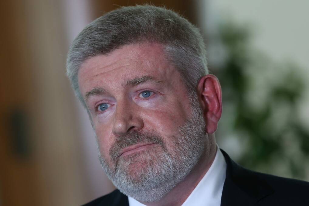 Communications Minister Mitch Fifield (above) said he encouraged then senator Stephen Parry to clarify his citizenship status. Photo: Andrew Meares