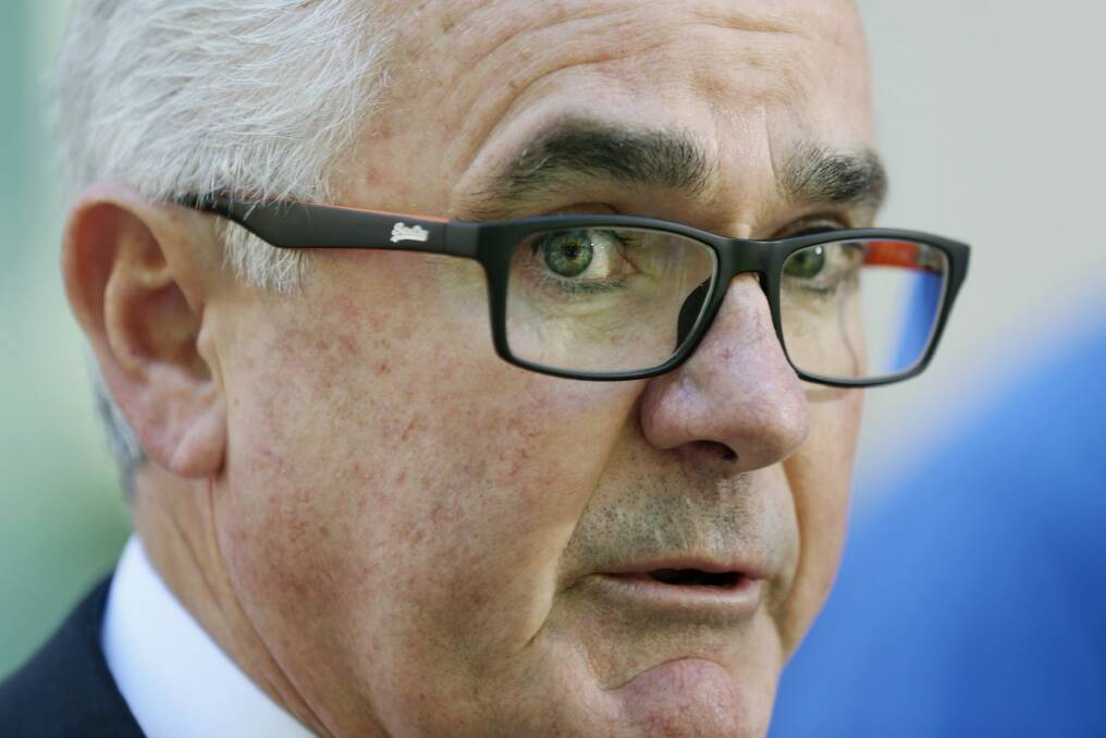 Andrew Wilkie at Parliament House on Wednesday. Photo: Andrew Meares