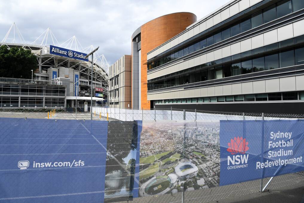 Contractor Lendlease is forging ahead with "soft demolition" works on the Moore Park stadium.  Photo: AAP