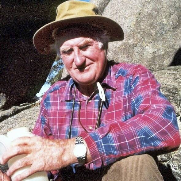 Great outdoors: Graeme Barrow on a Canberra bushwalk in 1999. Photo: Max Lawrence